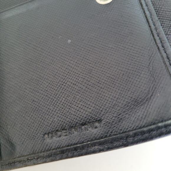 PRADA Black Nero Saffiano Leather Wallet Medium Bifold Compact Unisex Authentic - Picture 6 of 15